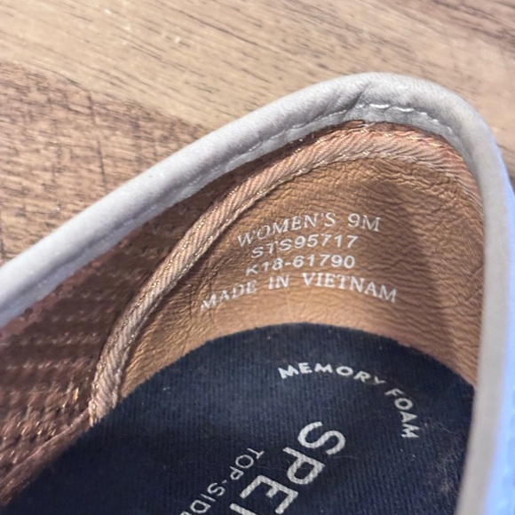 Sperry Women's Grey Perforated Slip-On Seaside Shoes Top-Sider Size 9 - Picture 12 of 13